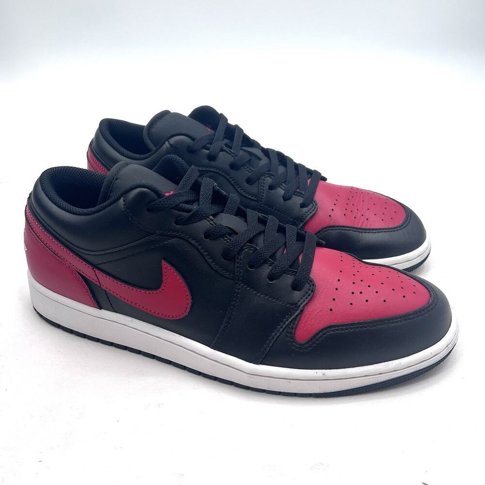 Nike Air Jordan 1 Low Bred Black Red White 553558-067 Mens Size 12 - Picture 2 of 11